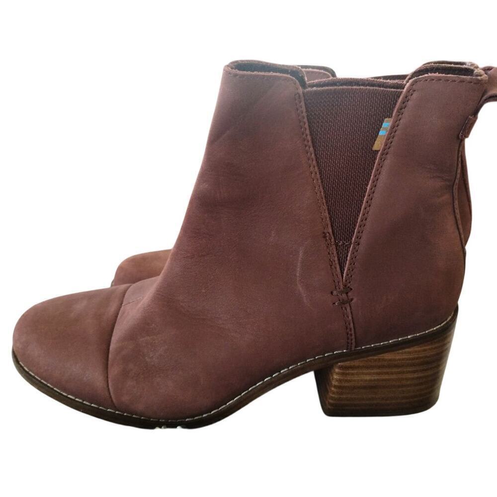 TOMS Women's Burnt Henna Leather Esme Bootie (Size 9.5)